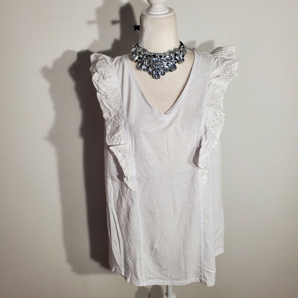 TERRA & SKY BLOUSE SLEEVELESS COTTON SIZE 0X